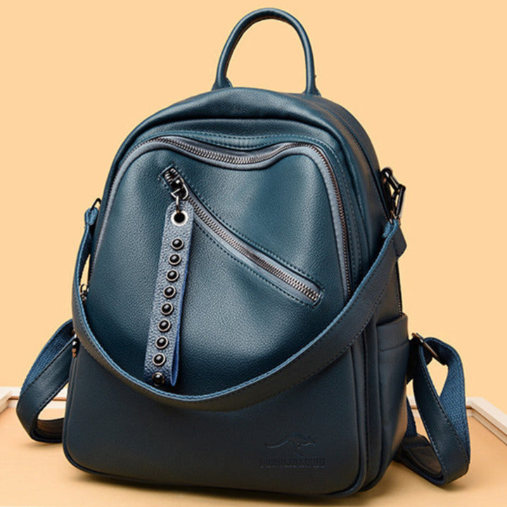 Mochila de Couro Feminina Luxo Lady 4