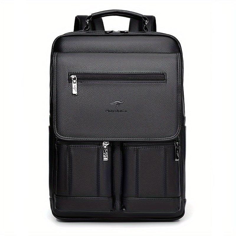 Mochila de Couro Masculina Notebook 16"
