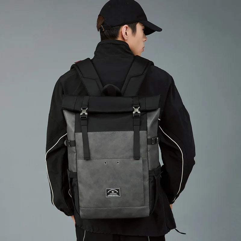 Mochila de Viagem Masculina Impermeável Rolltop 2