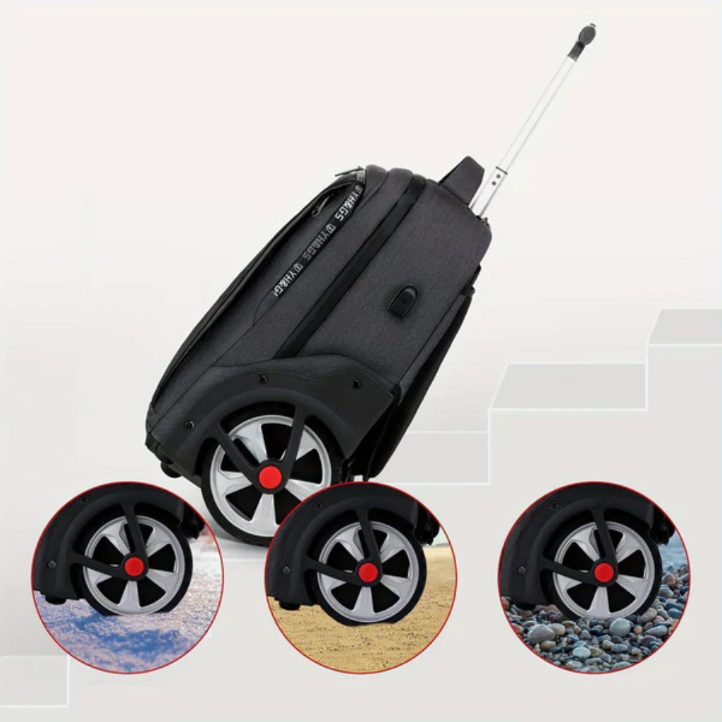 Mochila de Viagem com Rodas e Entrada USB-4