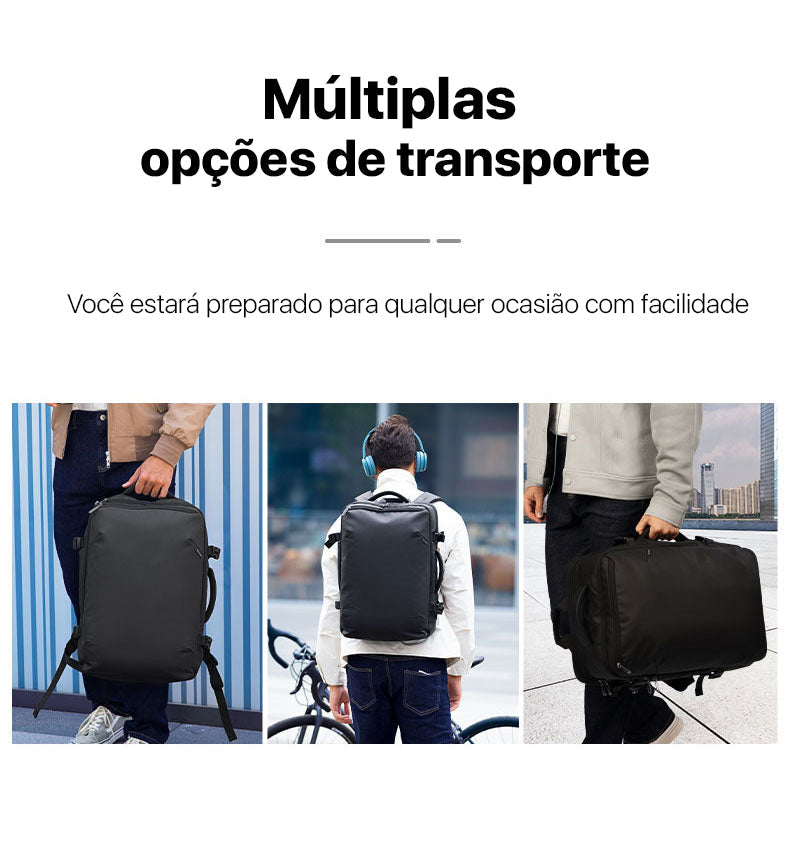 Mochila de Viagem e Negócios Notebook 17.3" Porta USB Dupla 11