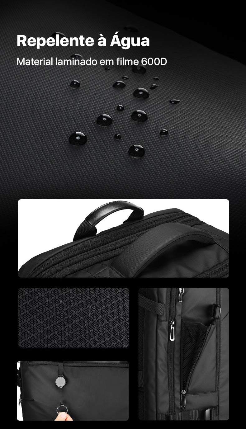 Mochila de Viagem e Negócios Notebook 17.3" Porta USB Dupla 7