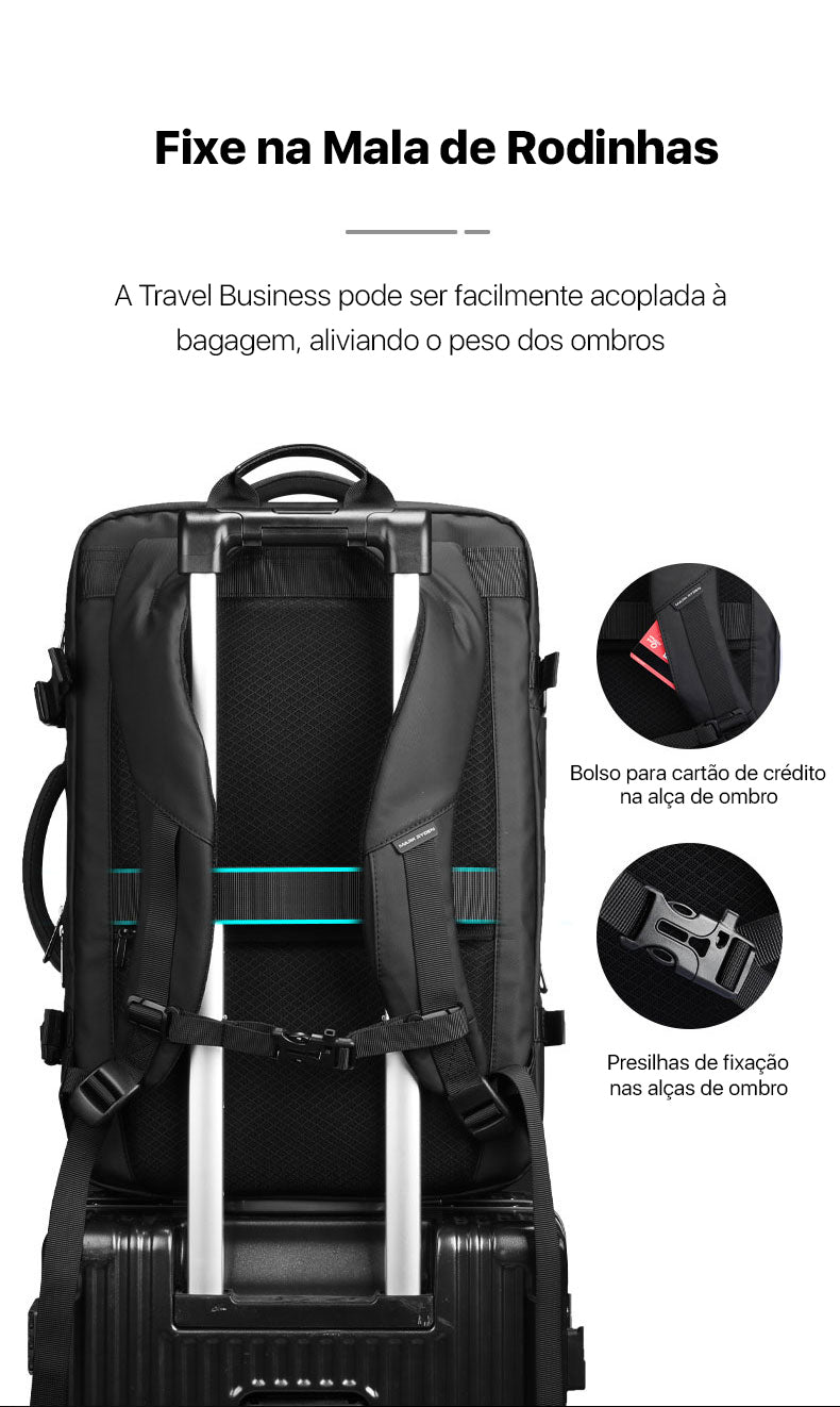 Mochila de Viagem e Negócios Notebook 17.3" Porta USB Dupla 9