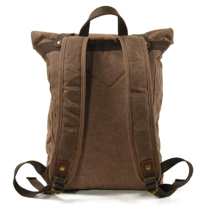 Mochila Masculina de Lona Rústica