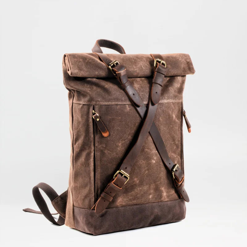 Mochila Masculina de Lona Rústica