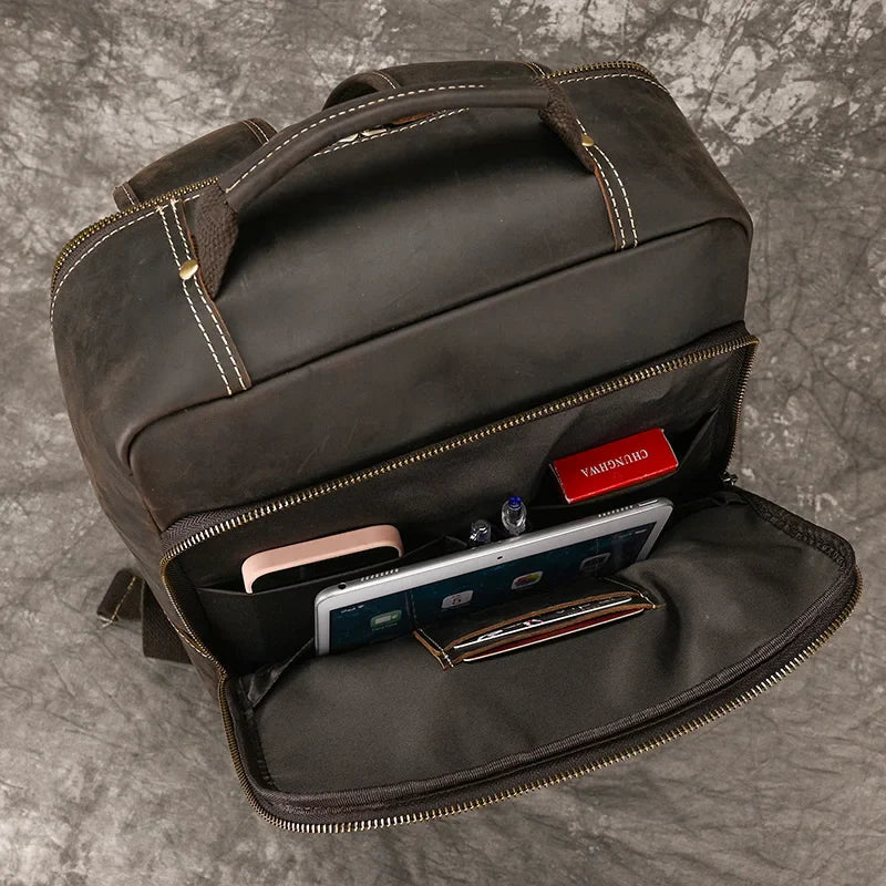 Mochila de Couro Legitimo Dallas Notebook 15.6