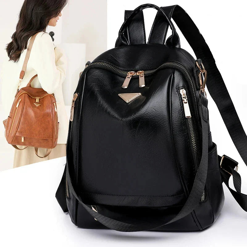 Mochila Feminina de Couro Legítimo Serenity