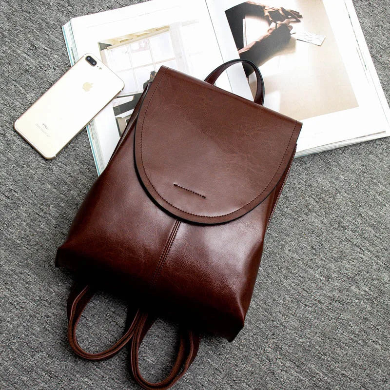 Mochila Feminina de Couro Vintage Bettie