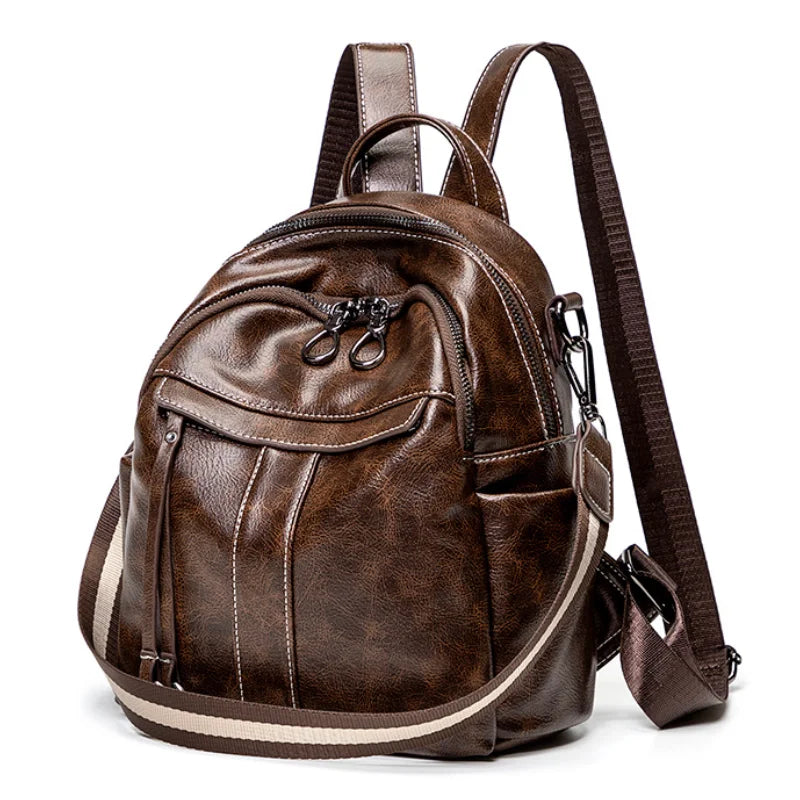 Mochila Feminina de Couro Legítimo Lumis