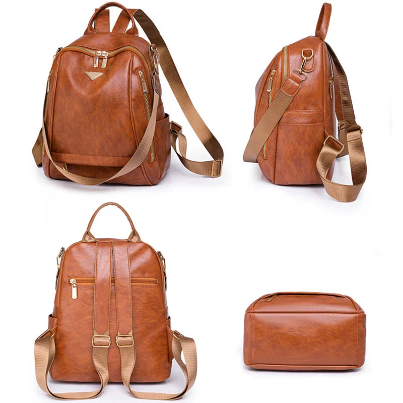 Mochila Feminina de Couro Legítimo Serenity