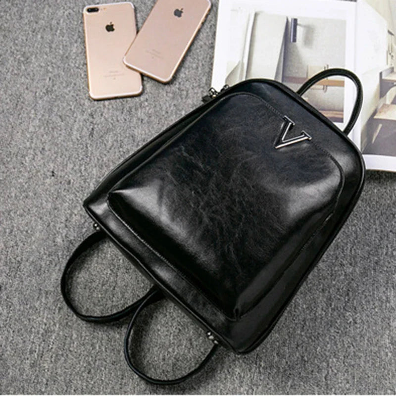 Mochila Feminina de Couro Legítimo Olivia