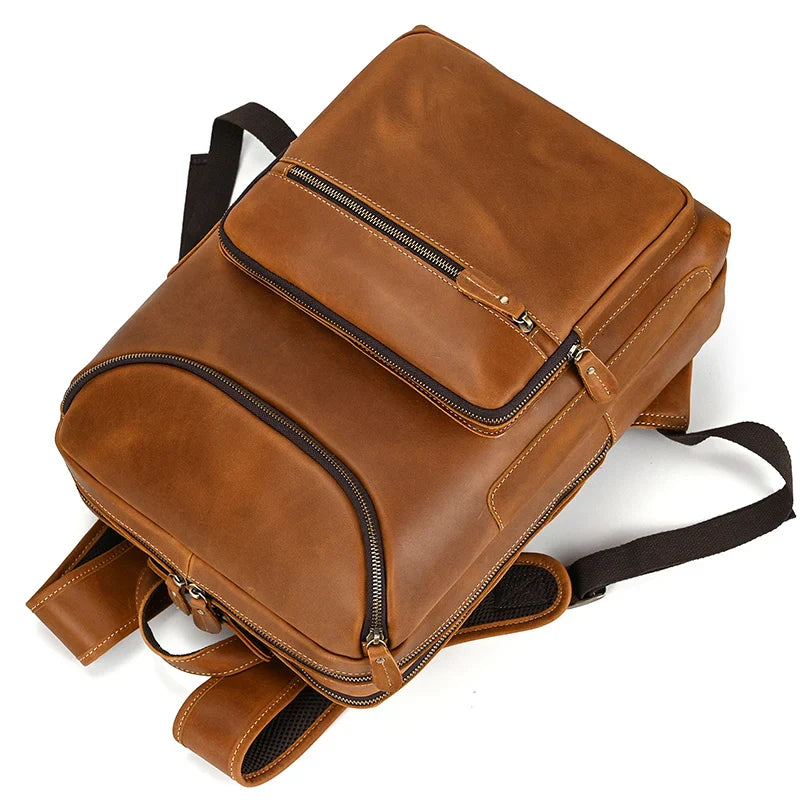 Mochila Masculina de Couro Notebook 15.6 Bear
