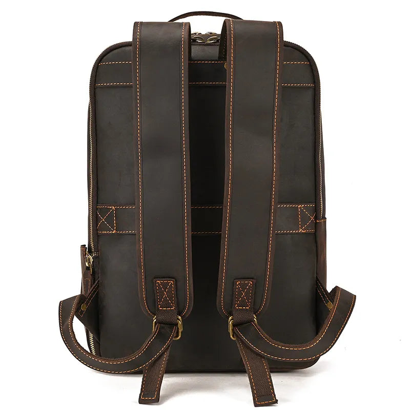 Mochila de Couro Genuíno Notebook 15"