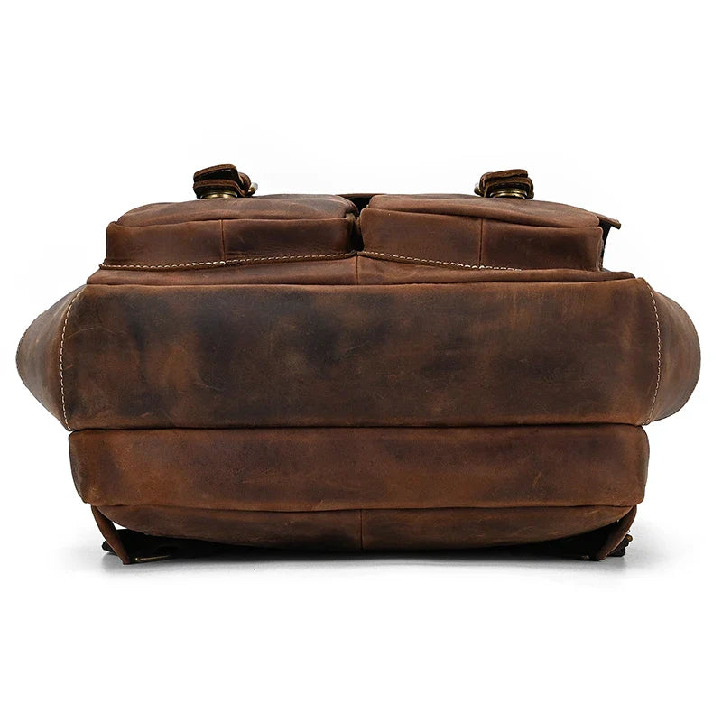 Mochila de Couro Genuíno Notebook 15.6 Bagger