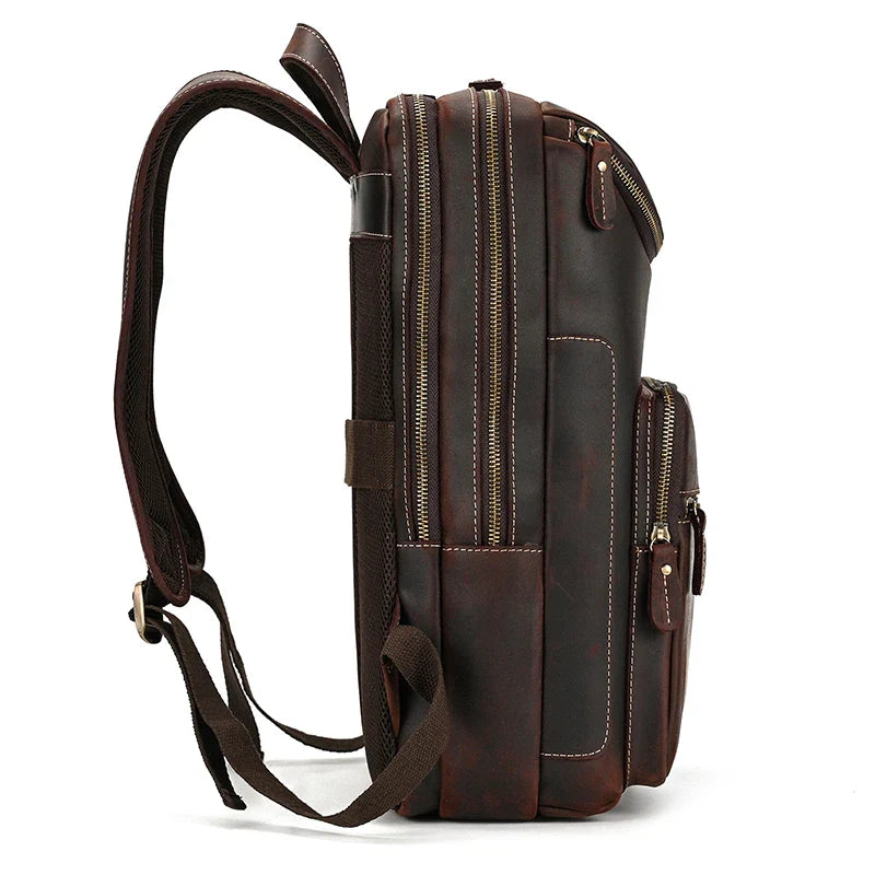 Mochila Masculina de Couro Notebook 15.6 Bear