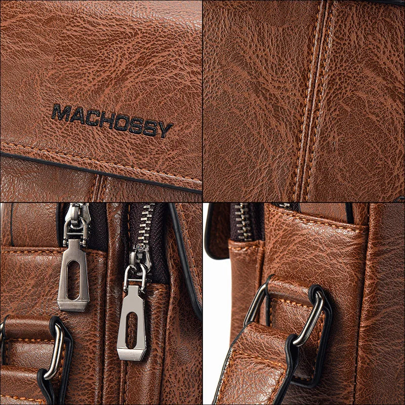 Mochila Masculina de Couro Legítimo - Enduro