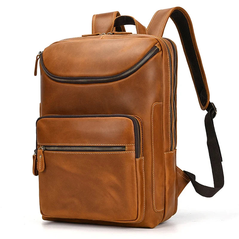 Mochila Masculina de Couro Notebook 15.6 Bear
