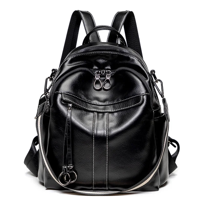 Mochila Feminina de Couro Legítimo Lumis
