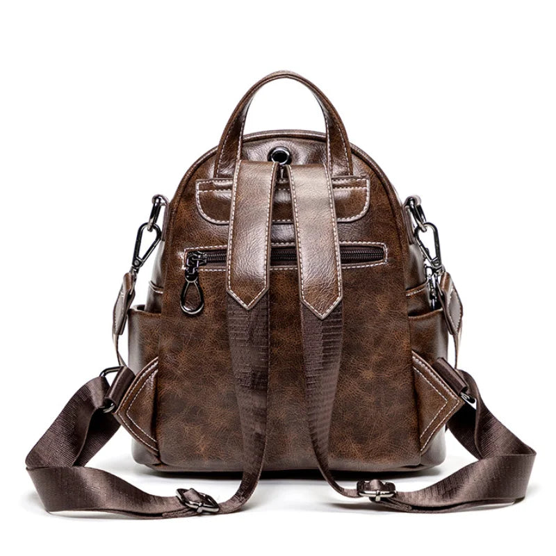 Mochila Feminina de Couro Legítimo Lumis