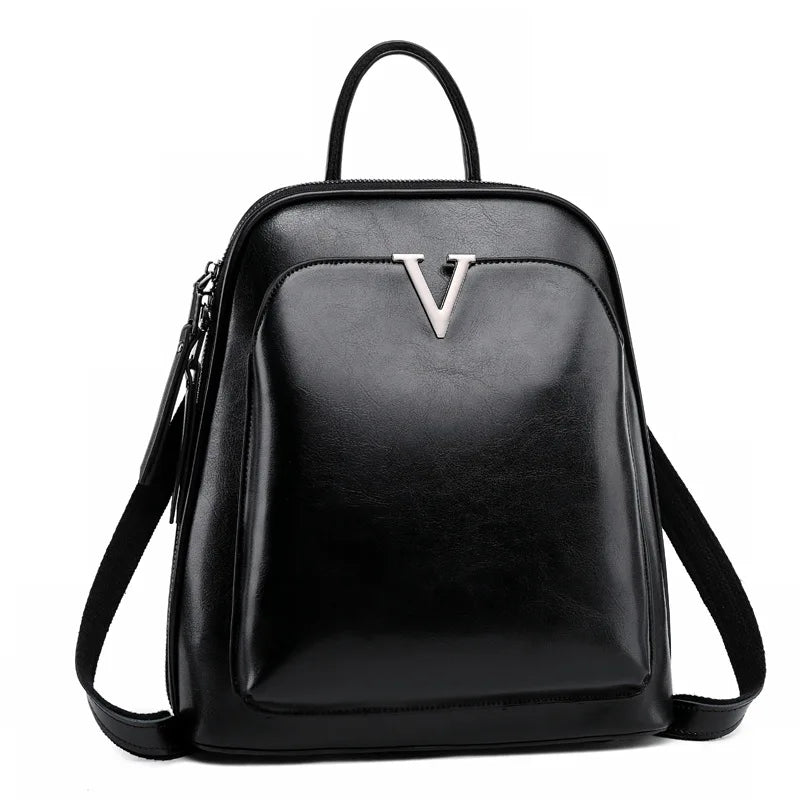 Mochila Feminina de Couro Legítimo Olivia