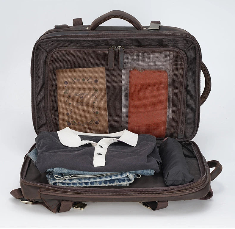 Mochila de Couro Legitimo para Notebook 17"