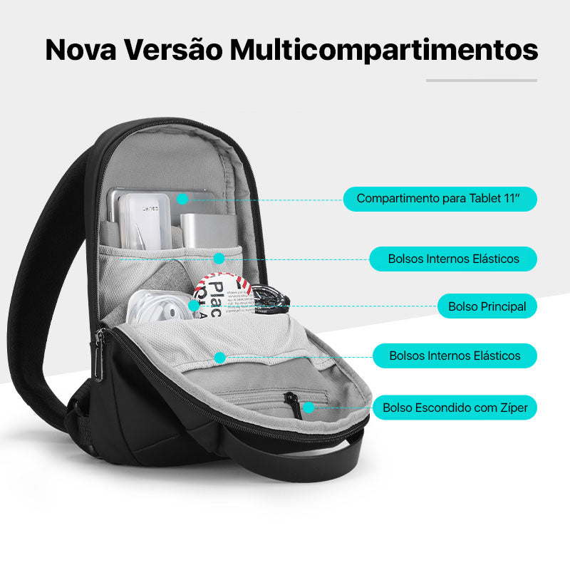 Shoulder Bag Masculina Antifurto À Prova D'água 4
