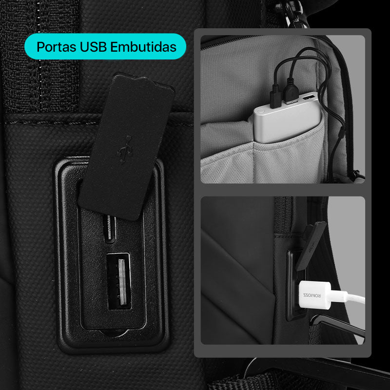 Shoulder Bag Masculina Antifurto À Prova D'água 9