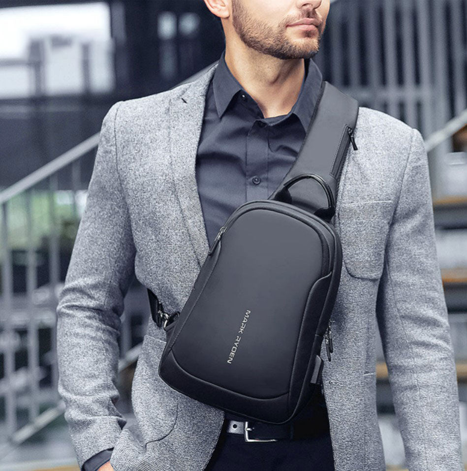 Shoulder Bag Masculina Antifurto e Porta USB 2