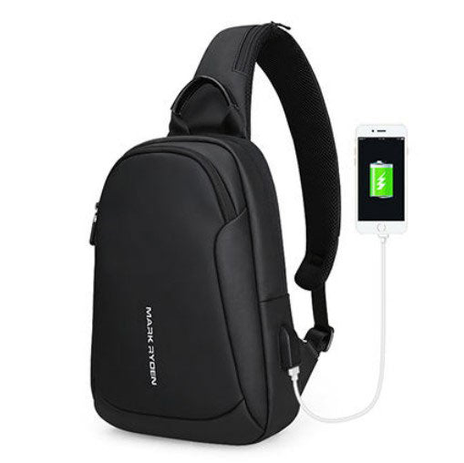 Shoulder Bag Masculina Antifurto e Porta USB 4