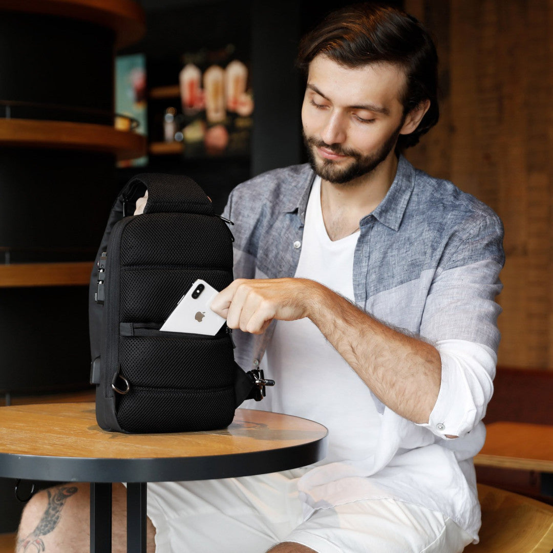 Shoulder Bag Masculina Cadeado Embutido TSA 2