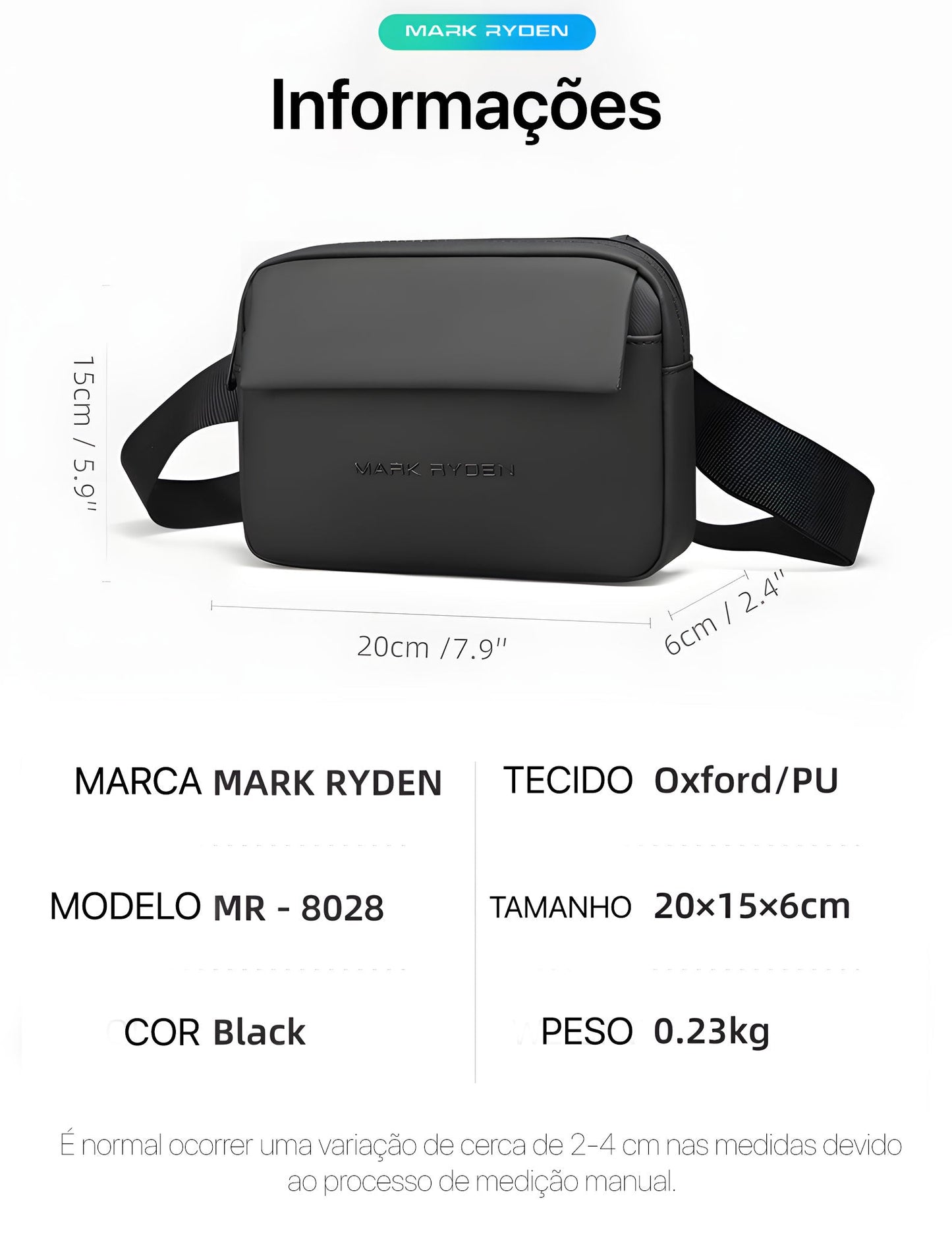 Shoulder Bag Masculina Transversal Kentro 12
