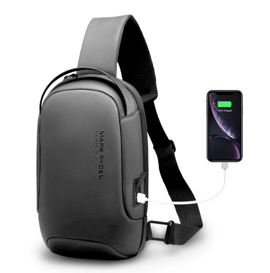 Shoulder Bag Masculina com Porta USB Antifurto Edge