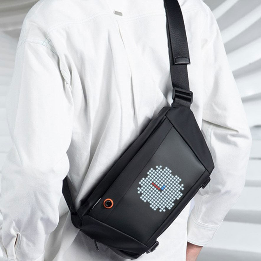 Shoulder Bag com Tela de LED Pochete Modelo Blade 11