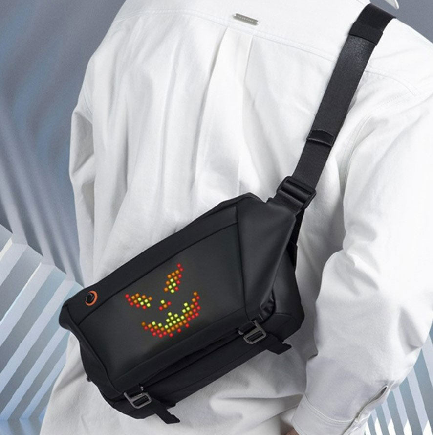 Shoulder Bag com Tela de LED Pochete Modelo Blade 12