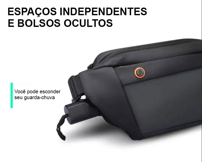 Shoulder Bag com Tela de LED Pochete Modelo Blade 3