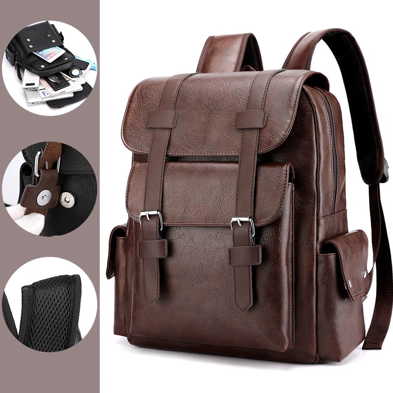 Mochila Masculina de Couro - Rustic