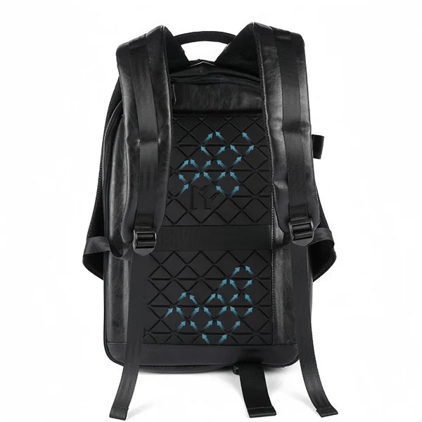 Mochila de Viagem em Couro com Porta USB