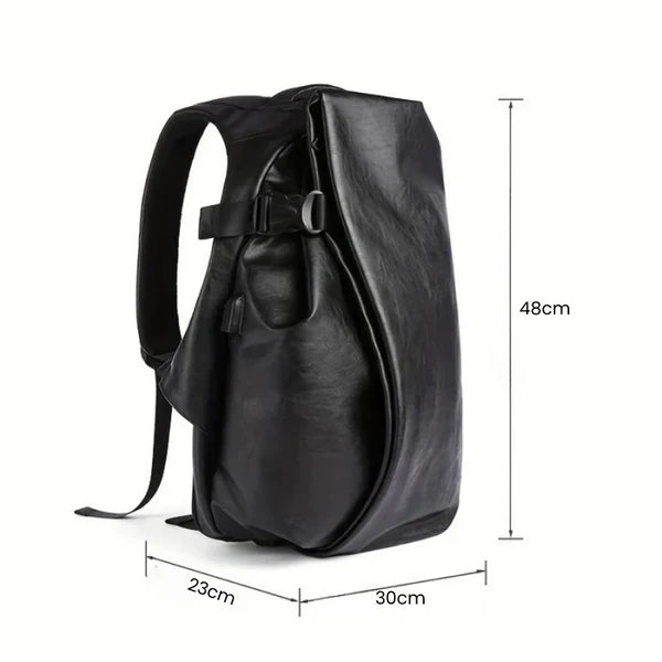 Mochila de Viagem em Couro com Porta USB