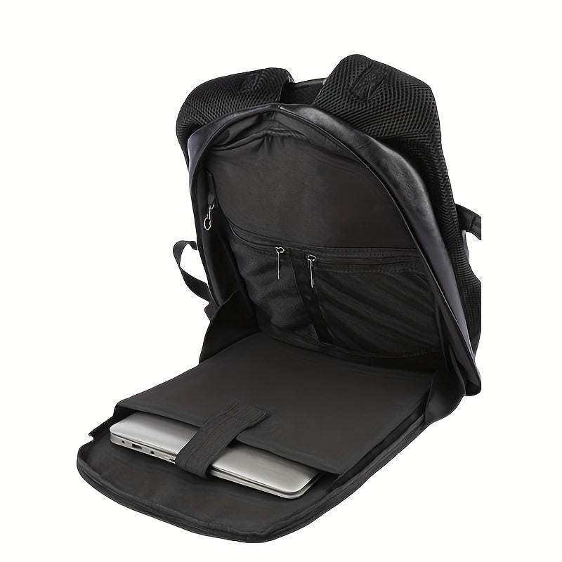 Mochila de Viagem Masculina em Couro - Porta USB