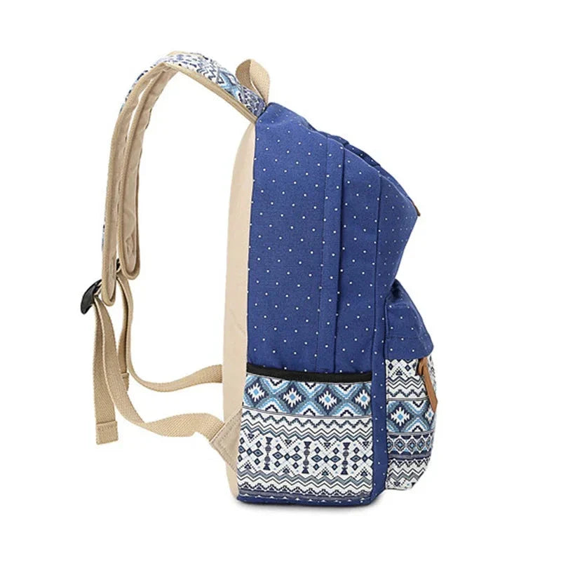 Mochila Escolar Feminina Modelo Hippie