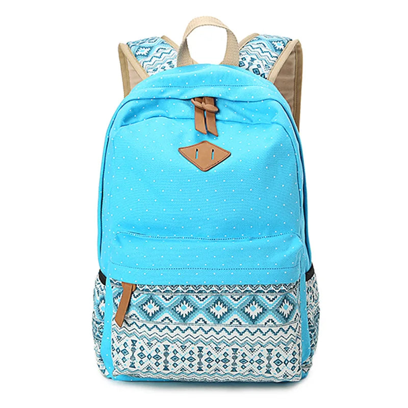 Mochila Escolar Feminina Modelo Hippie