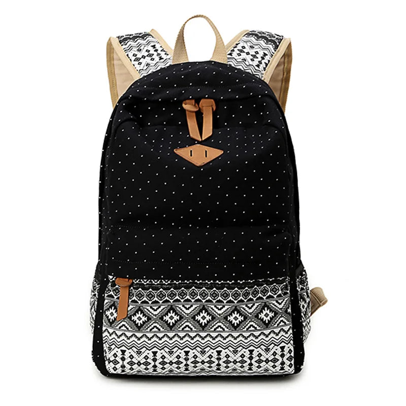 Mochila Escolar Feminina Modelo Hippie