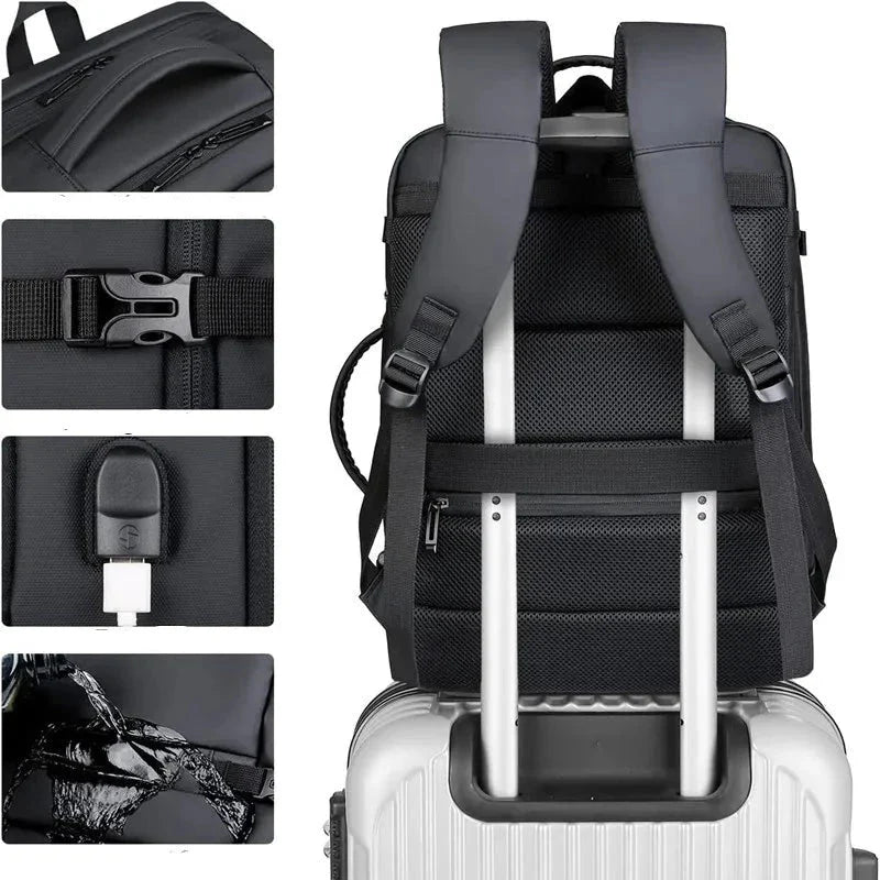 Mochila Masculina Expansível Resistente À Água