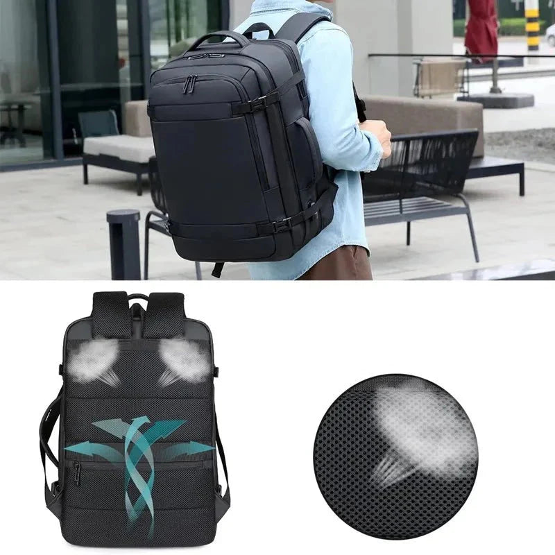 Mochila Masculina Expansível Resistente À Água