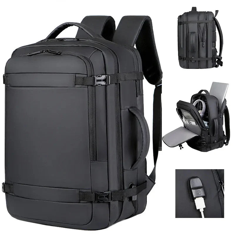 Mochila Masculina Expansível Resistente À Água