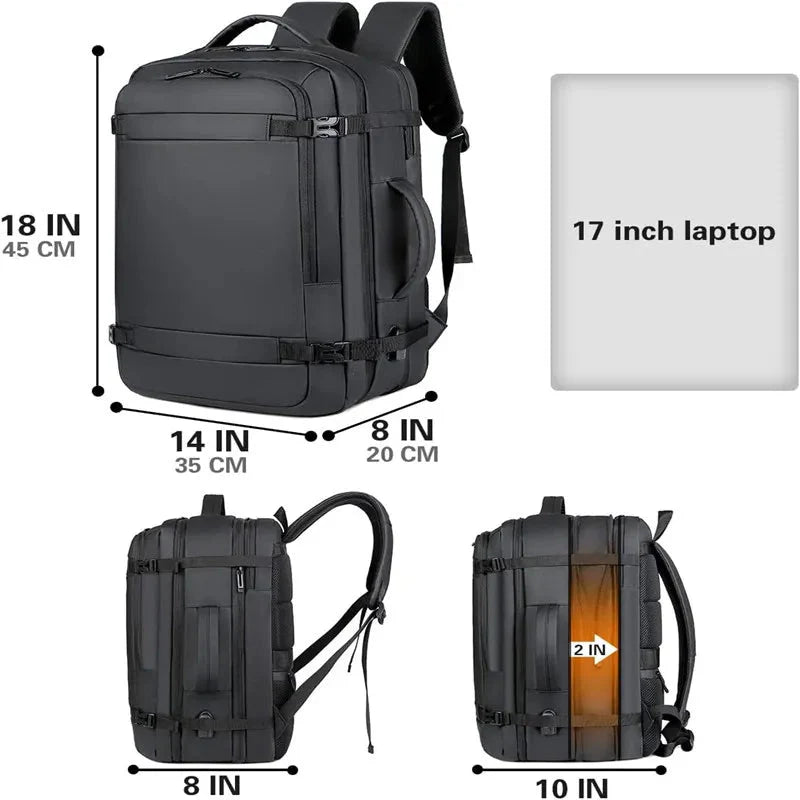 Mochila Masculina Expansível Resistente À Água