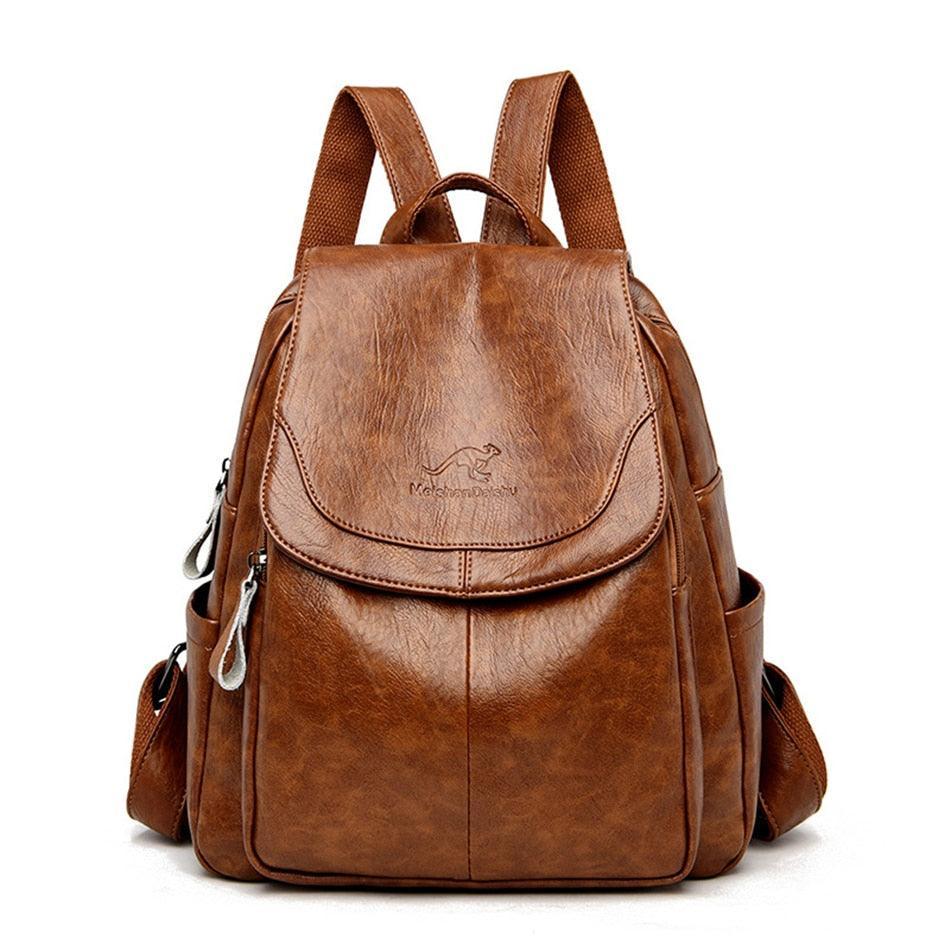 Mochila Feminina de Couro Vintage Luna