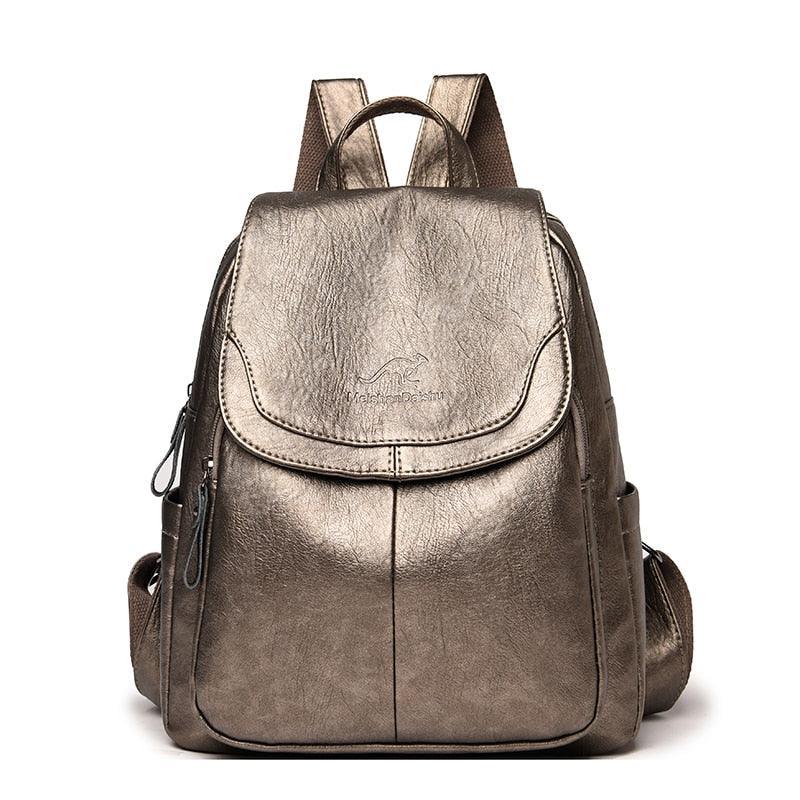 Mochila Feminina de Couro Vintage Luna