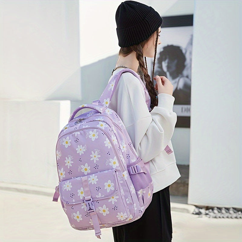 Mochila Escolar Feminina Estampada Violeta
