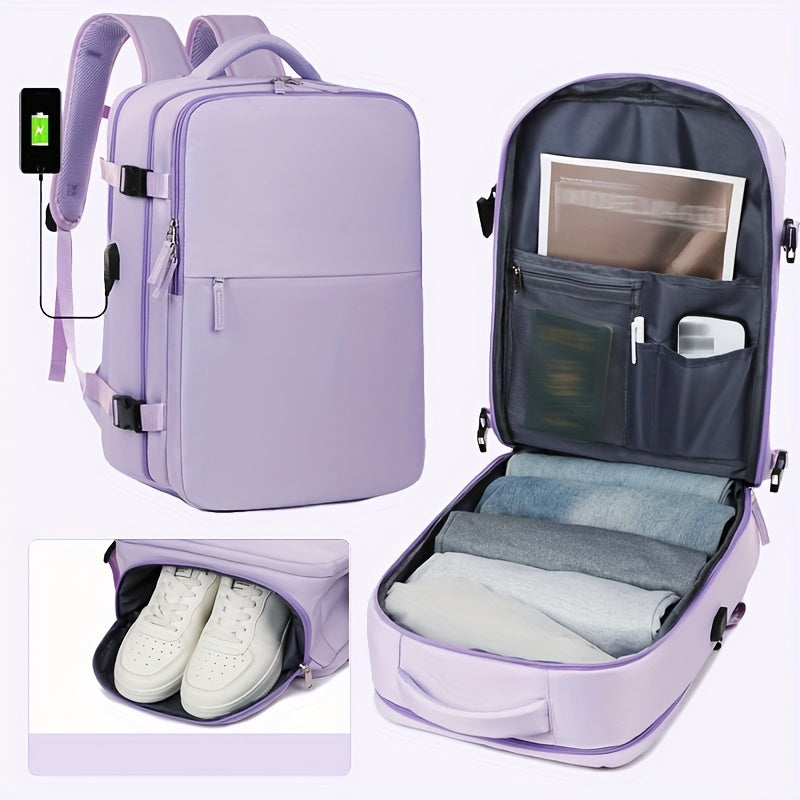 Mochila de Viagem Feminina com Porta USB
